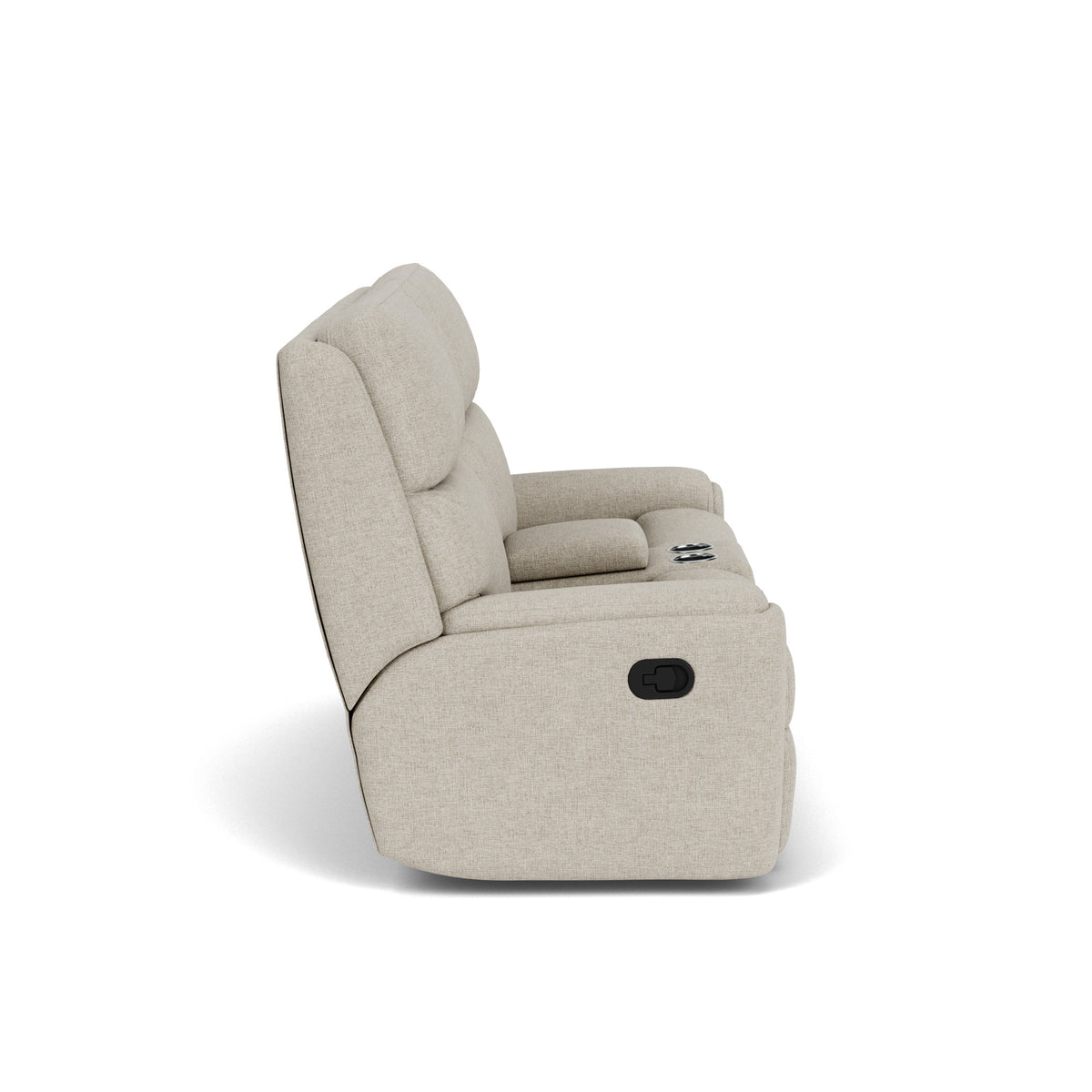 Rio Fabric Reclining Loveseat with Console