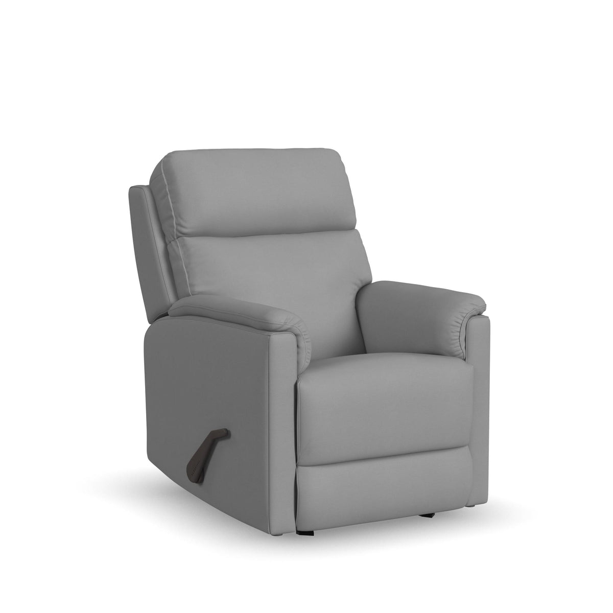 Compact Leather Gliding Recliner