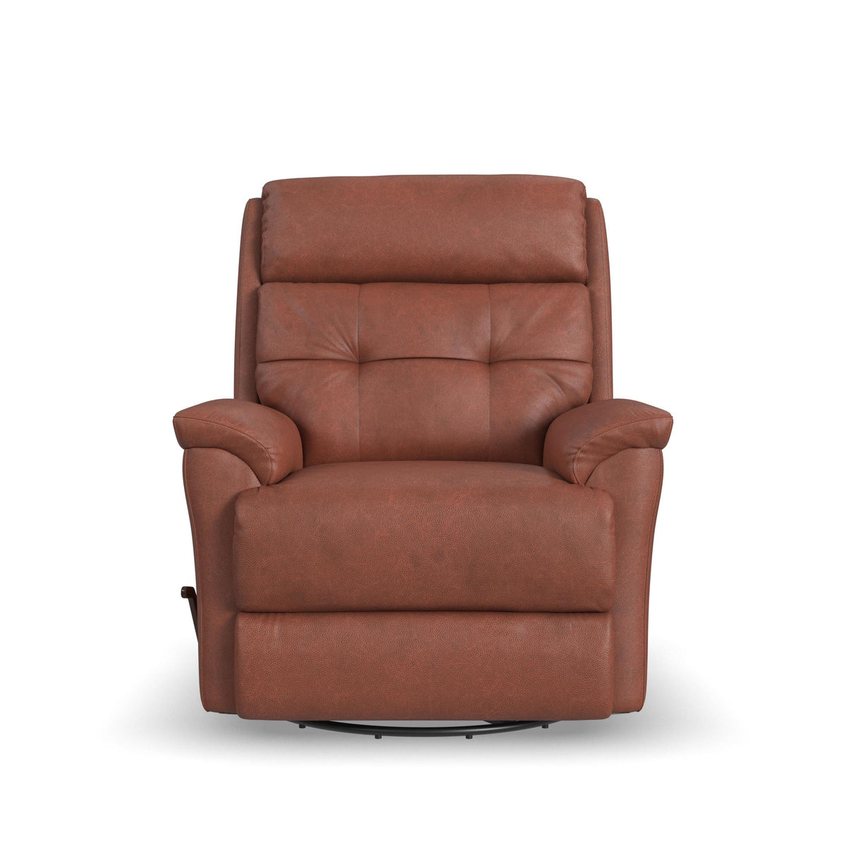 Sophisticated Leather Swivel Gliding Recliner