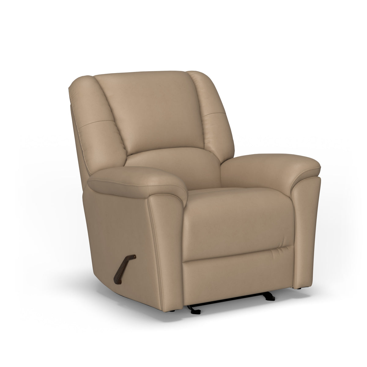 Plush Leather Gliding Recliner