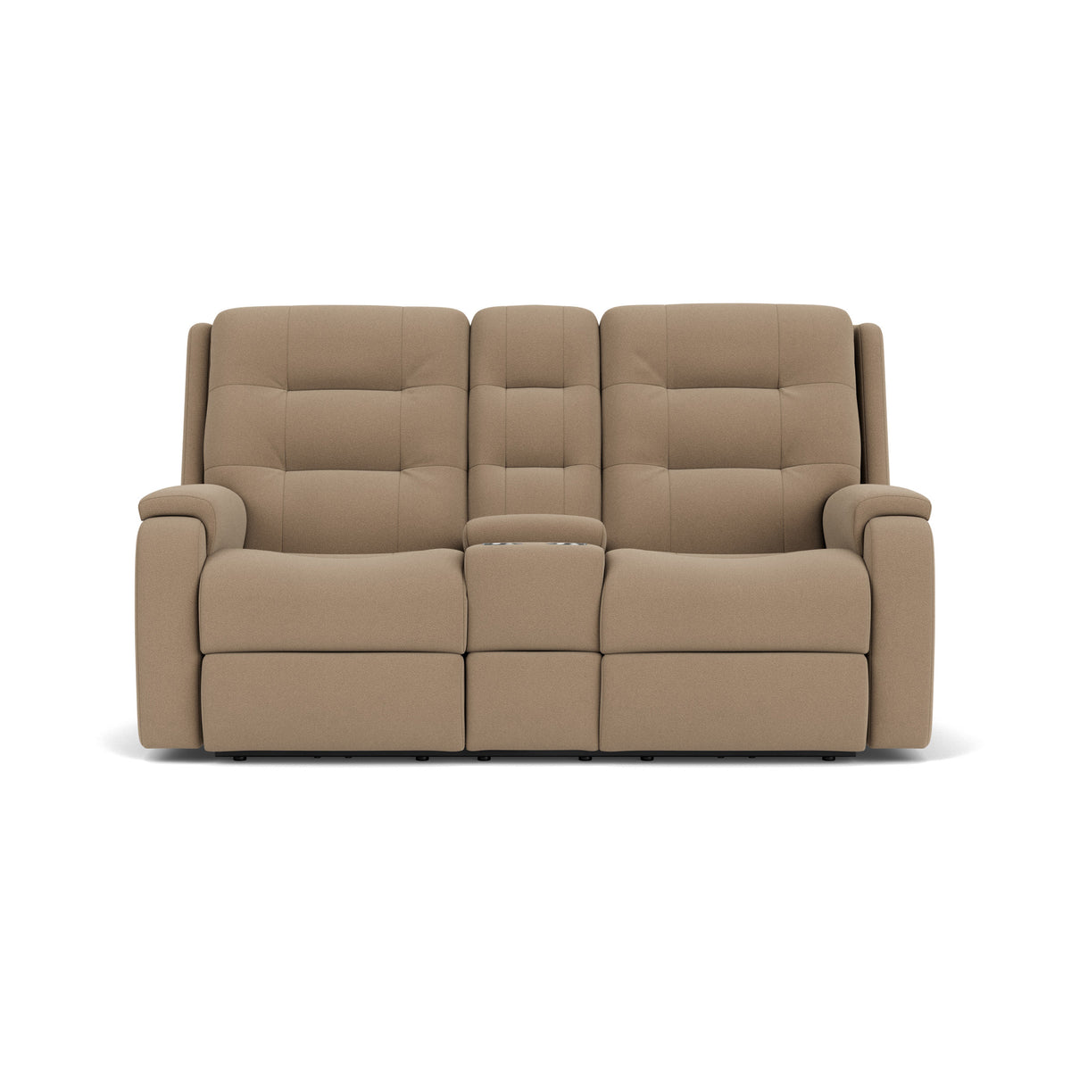 Arlo Leather Reclining Loveseat with Console