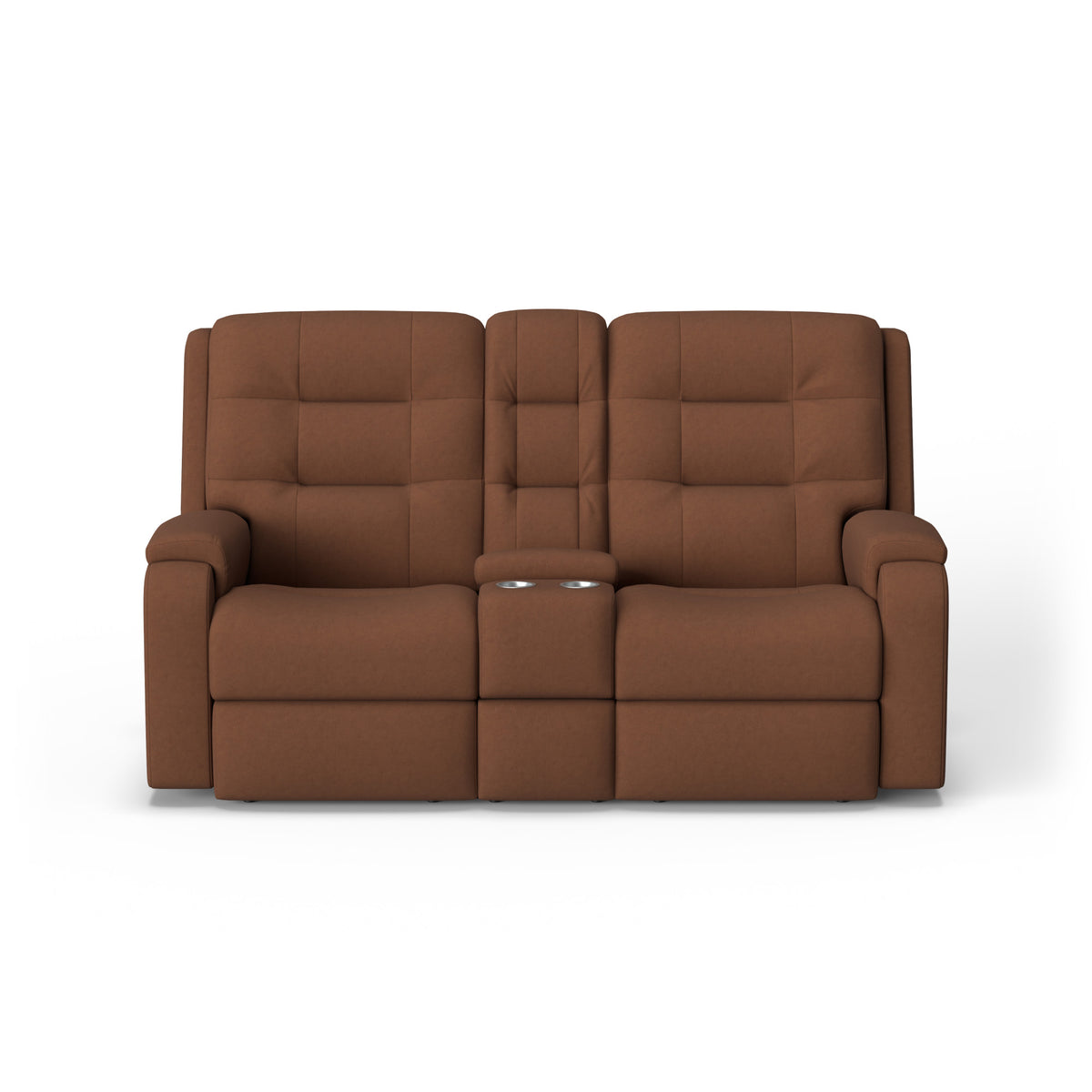 Arlo Leather Power Reclining Loveseat with Console