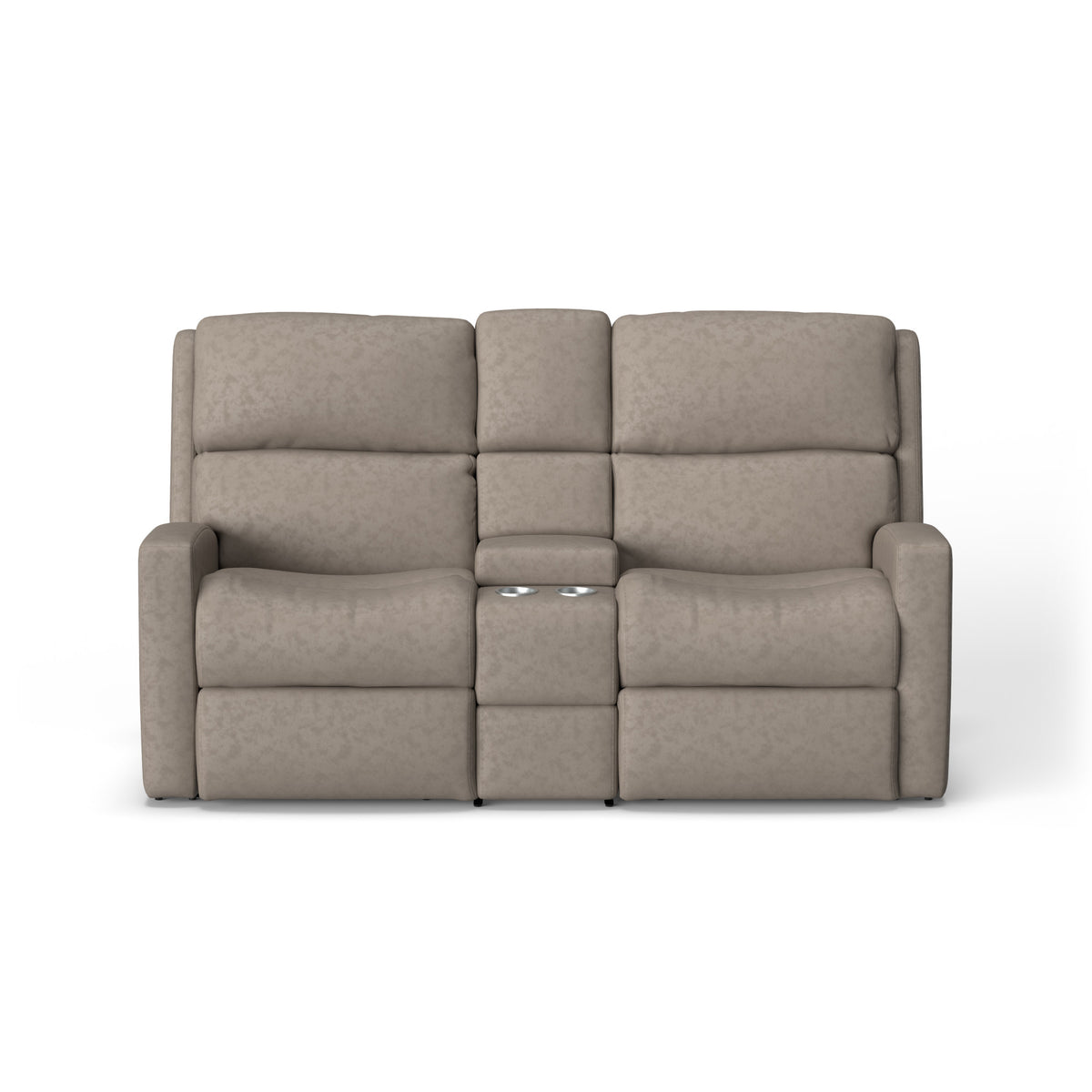 Catalina Leather Power Reclining Loveseat with Console & Power Headrests
