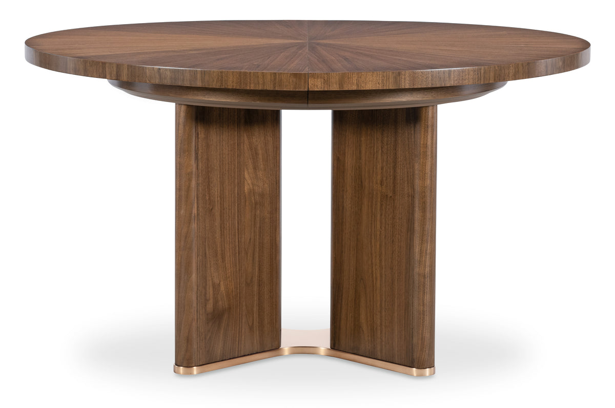 Eleana Round Dining Table with One 20-inch Leaf