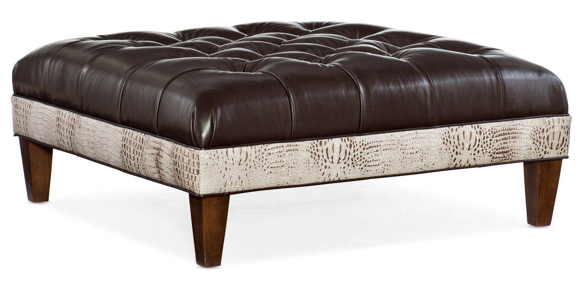 XL Fair-N-Square Tufted Square Ottoman