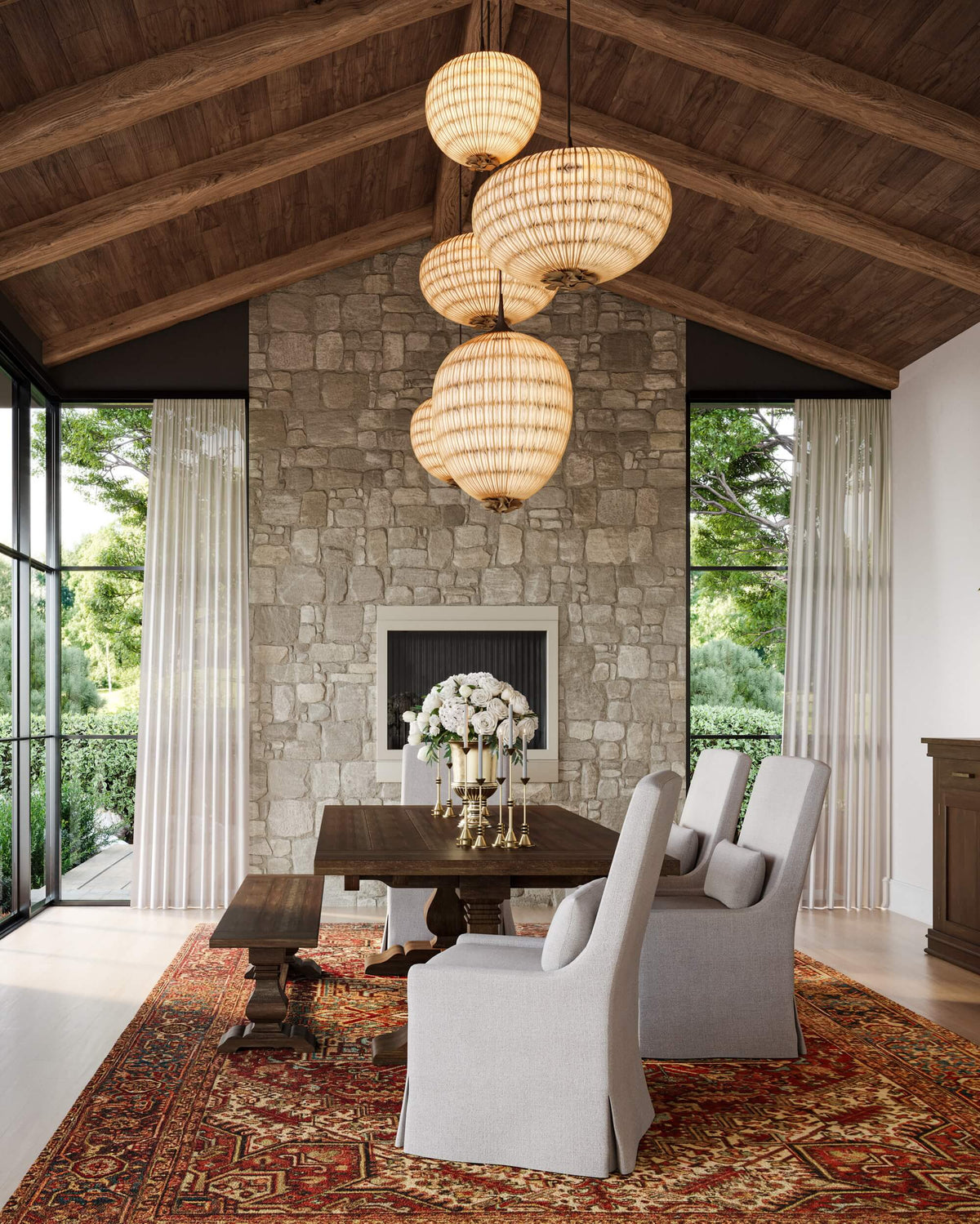 Sierra Modern Slipcovered Dining Chair w/o Castors in Camelot Performance Fabric