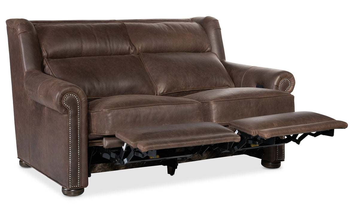 Reece Reclining Loveseat with Power Headrest - Two Piece Back