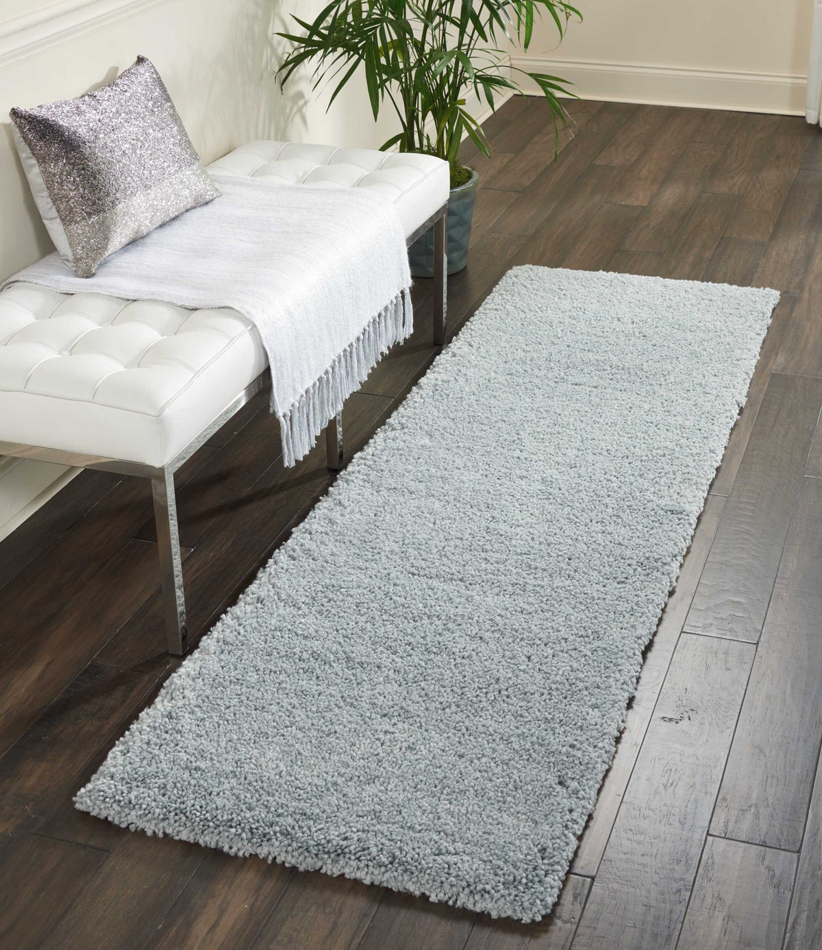 Malibu Shag MSG01 Slate Rug