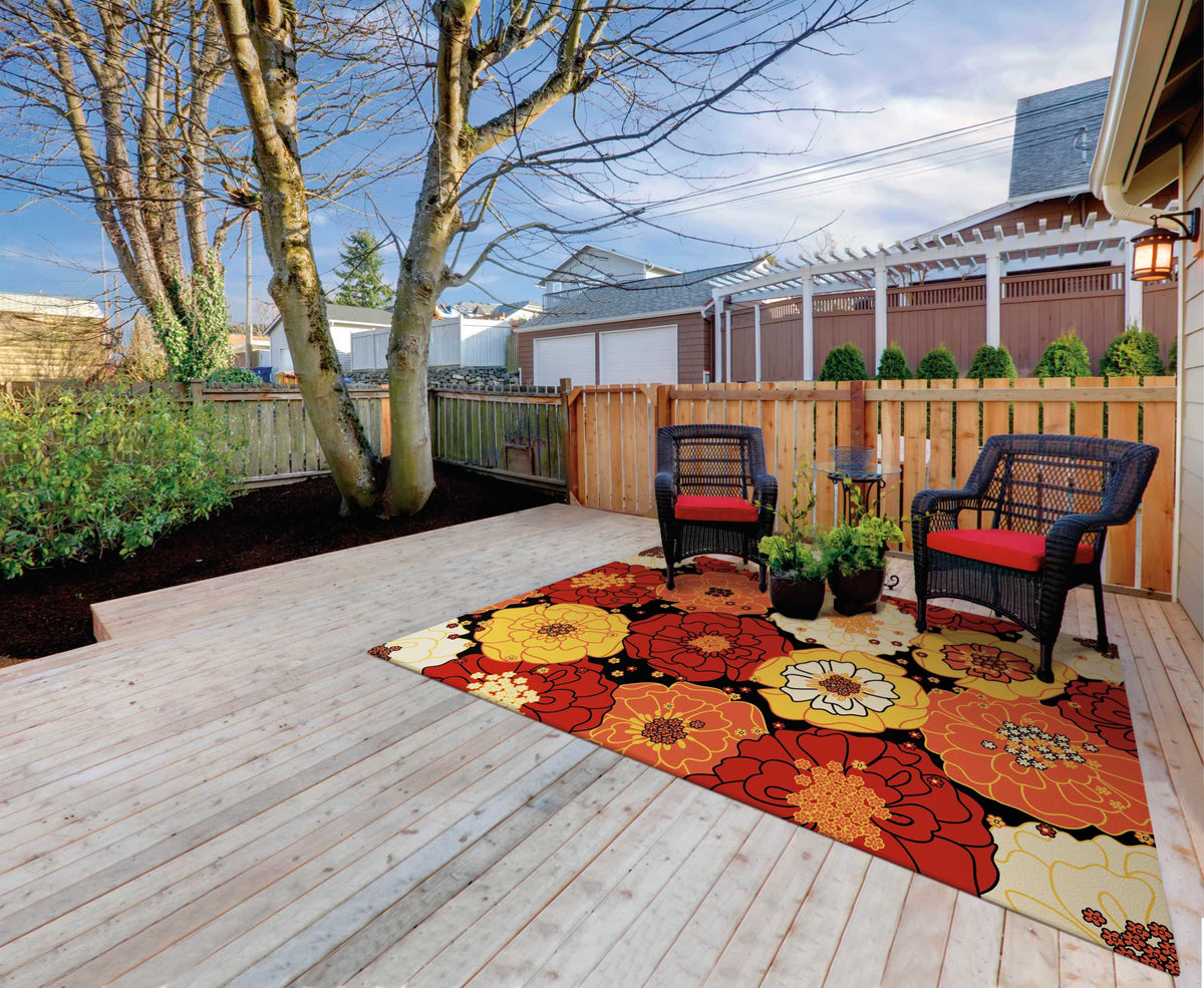 Home & Garden RS021 Black Rug