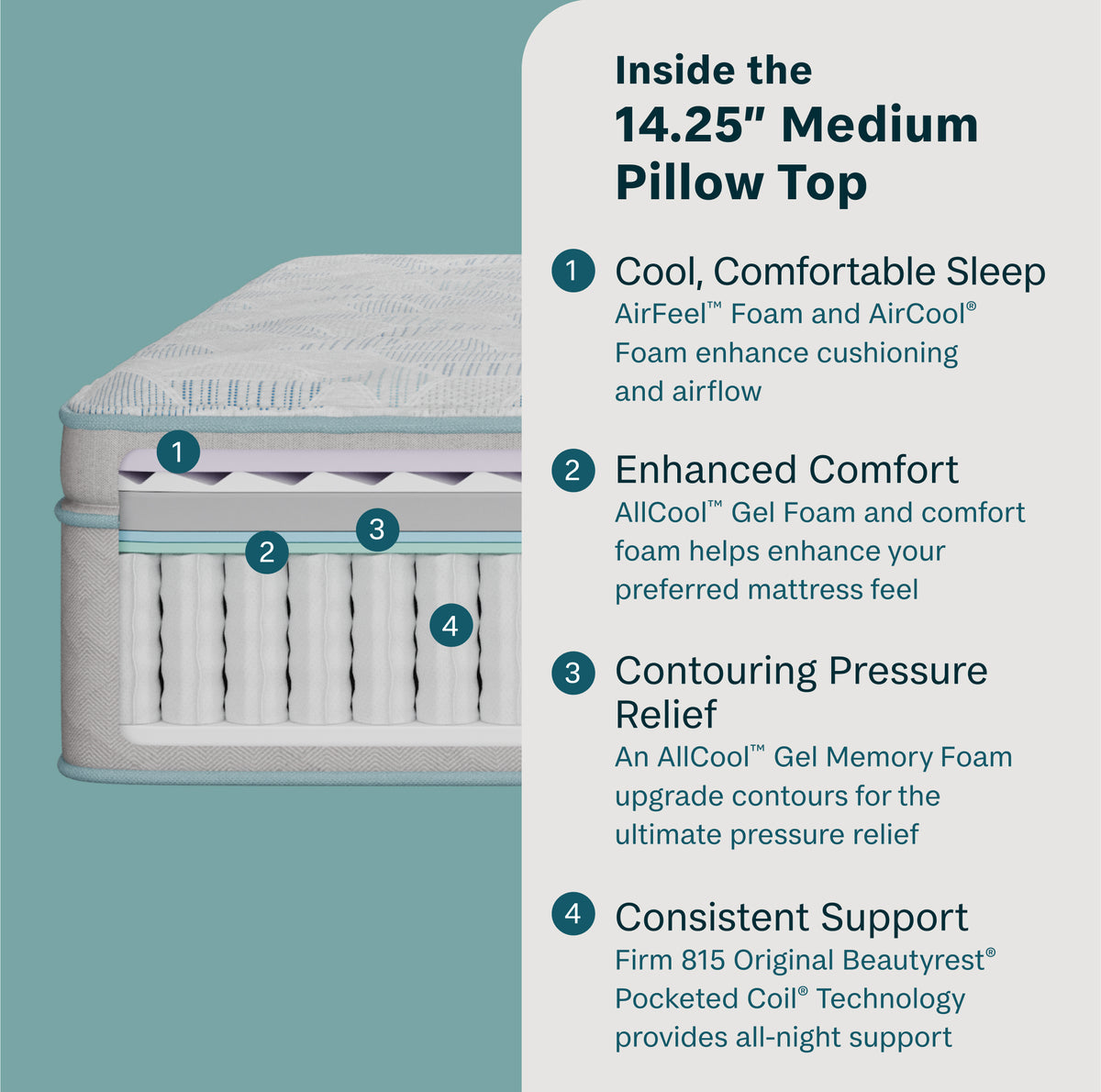 DreamRest 14.25" Medium Pillow Top Mattress