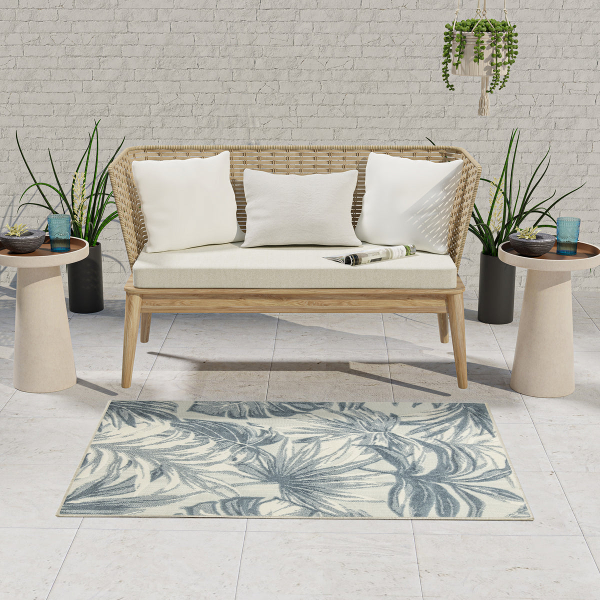 Aloha ALH43 Ivory Blue Rug