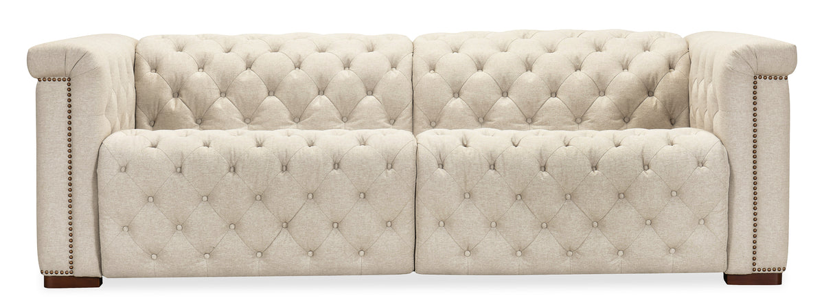 Savion Deux Sofa with Power Recliners and Power Headrests