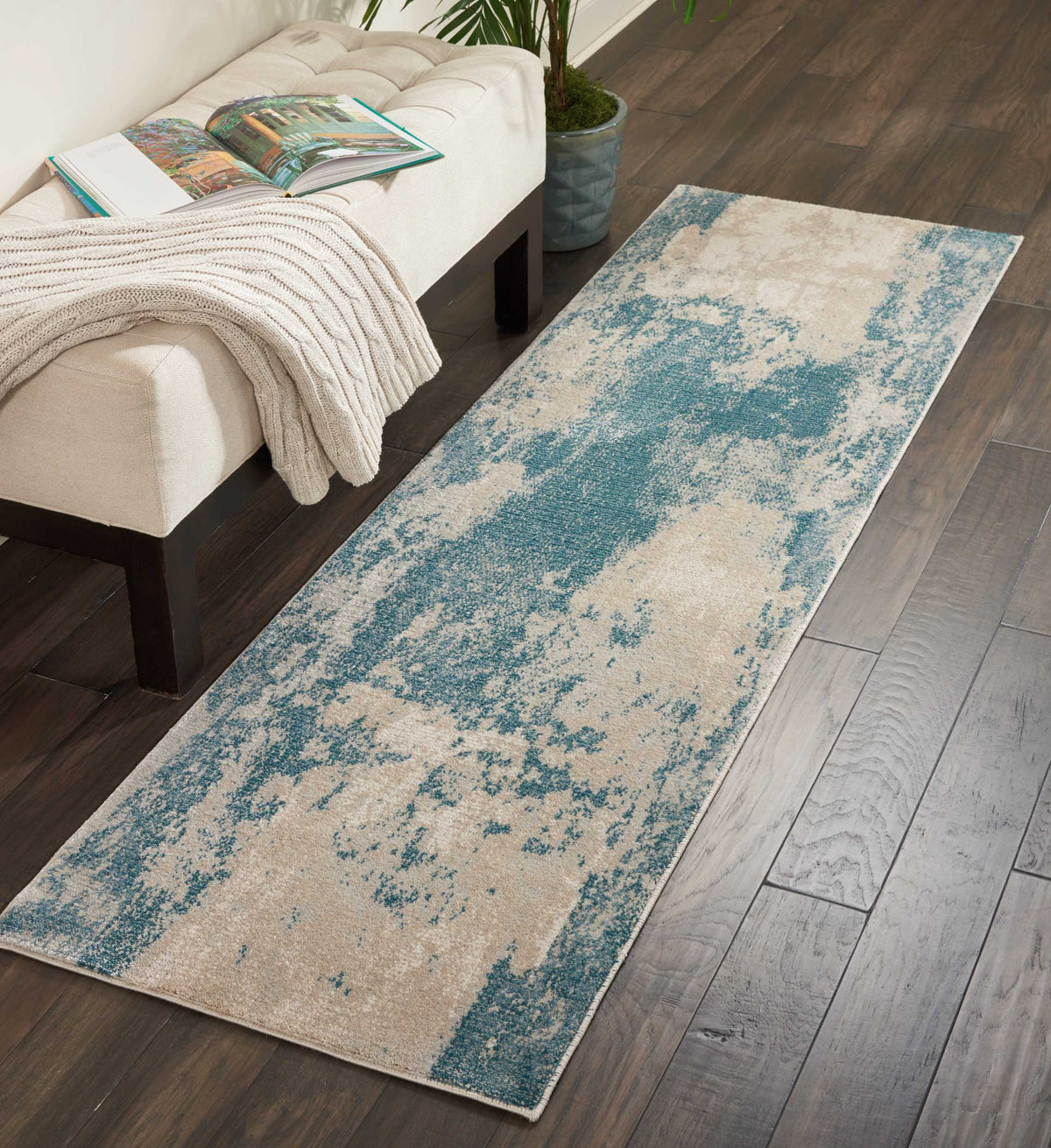 Maxell MAE13 Ivory/Teal Rug