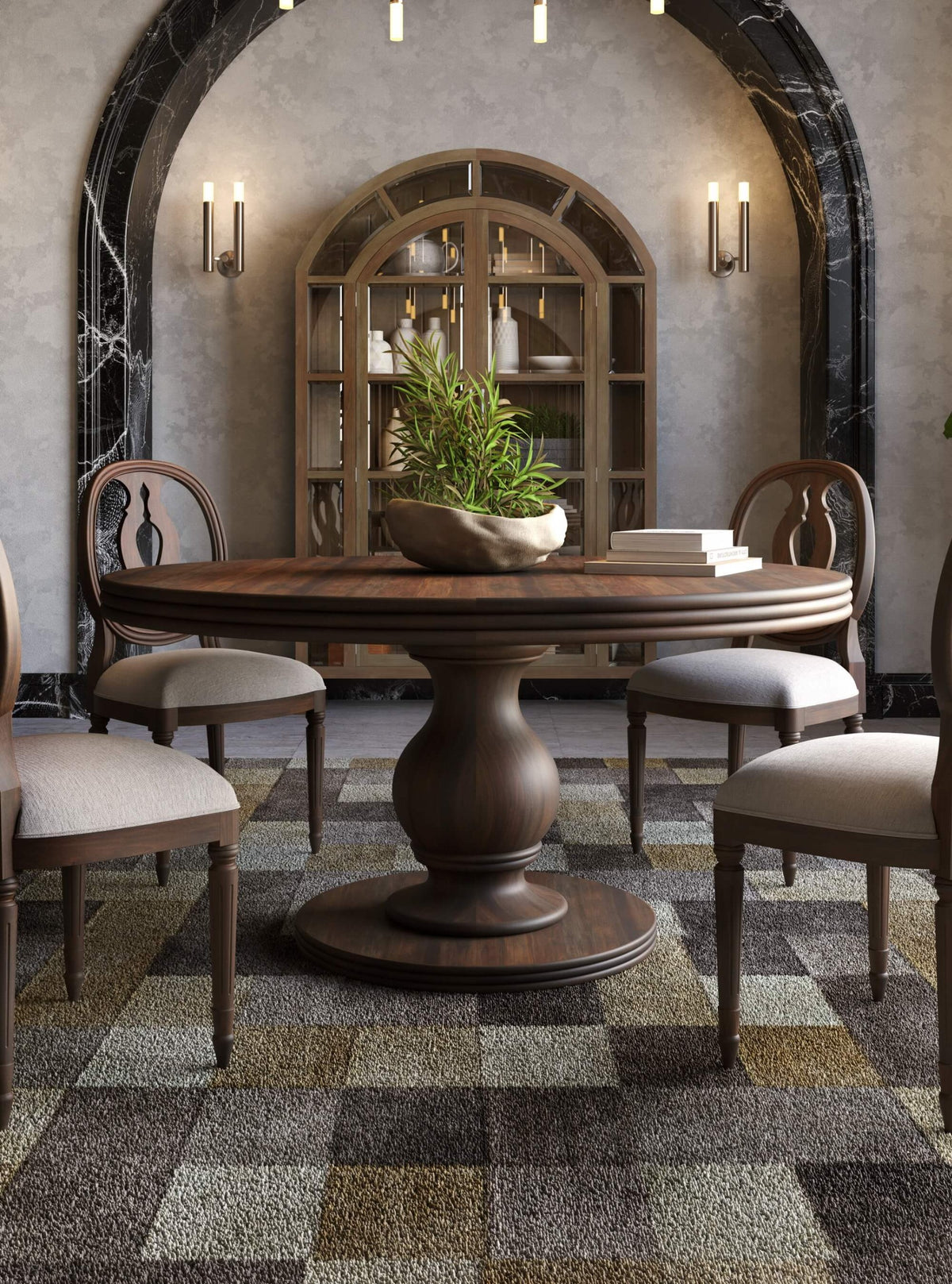 Vivienne Dining Table 60'' in Walnut