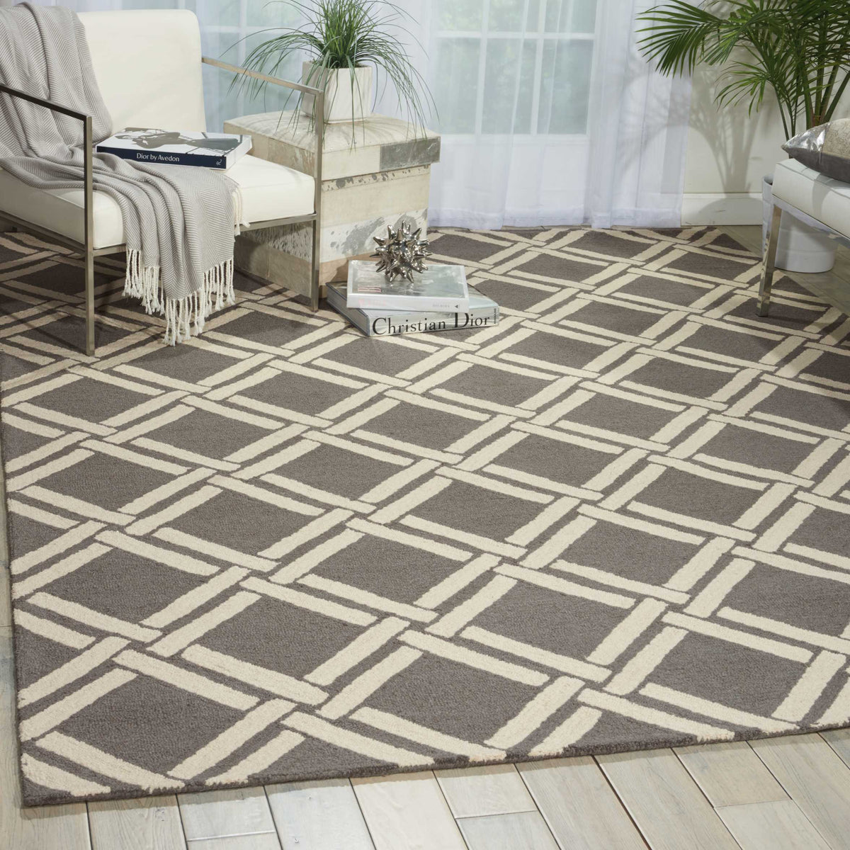 Linear LIN04 Grey Ivory Rug