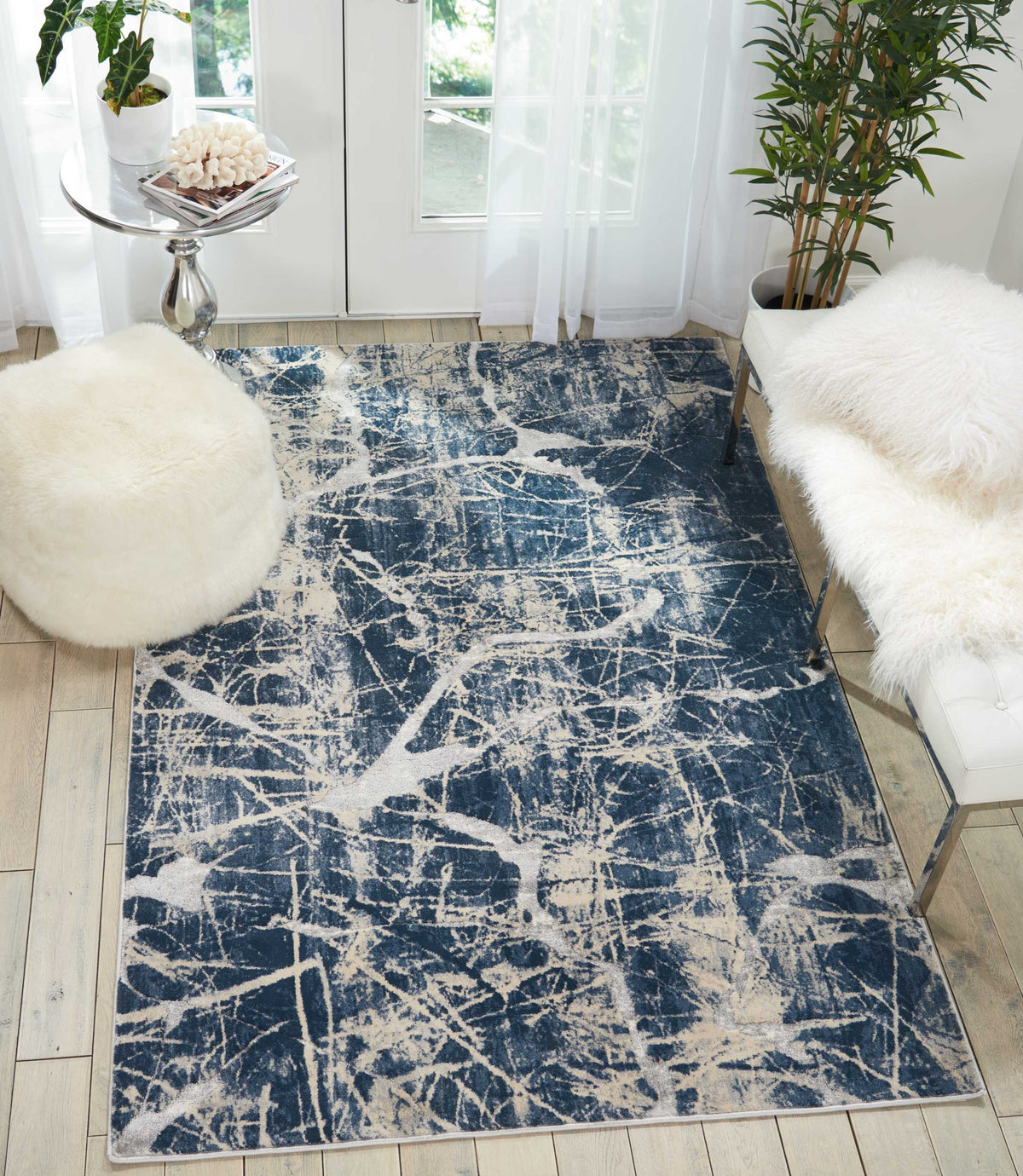 Heritage KI356 Beige Blue Rug