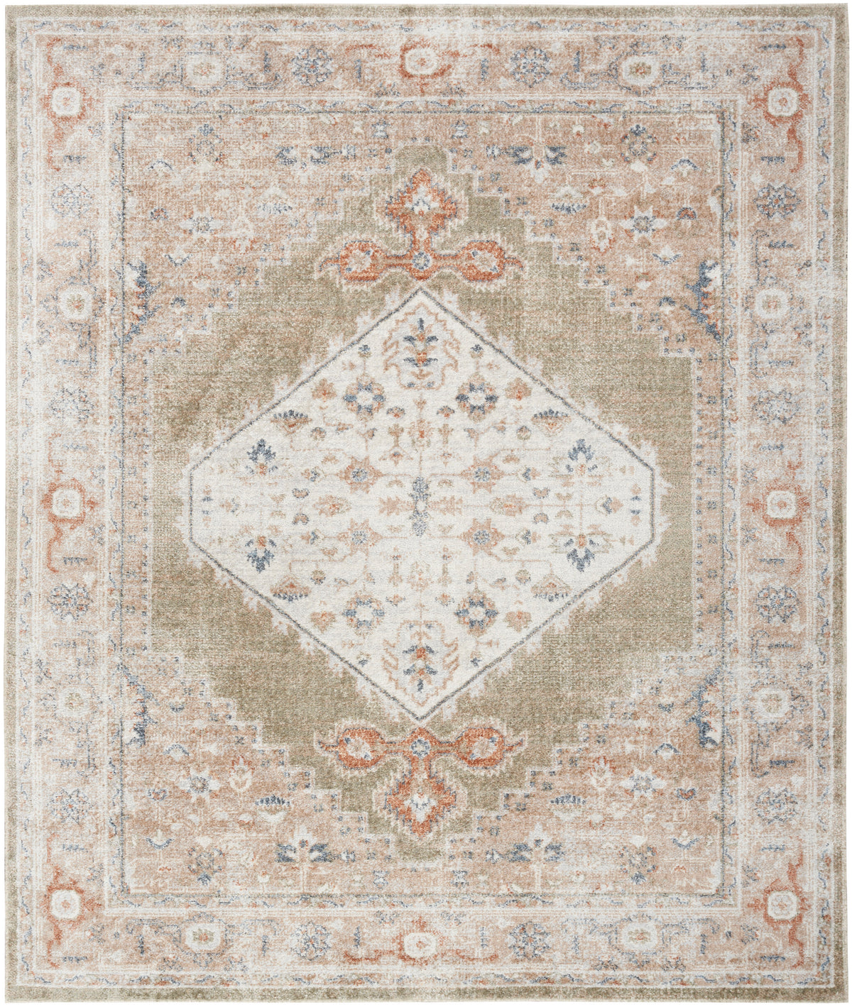 Astra Machine Washable ASW11 Sage Multicolor Rug