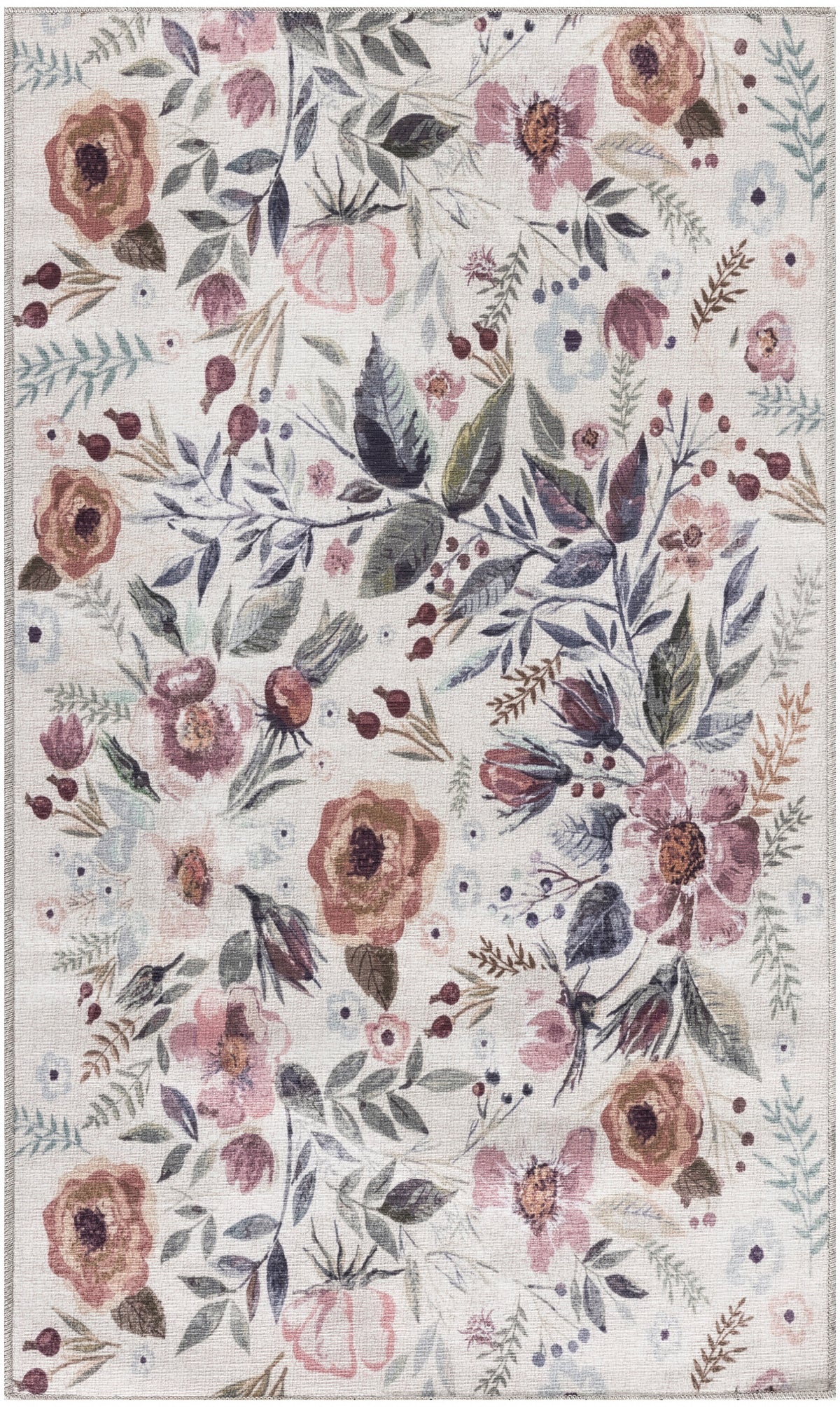 Nourison Washables NWB01 Ivory Pink Rug