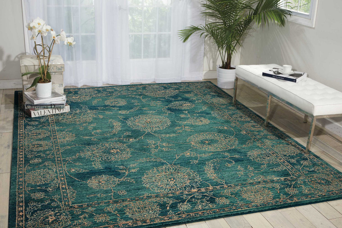 Nourison 2020 NR202 Teal Rug