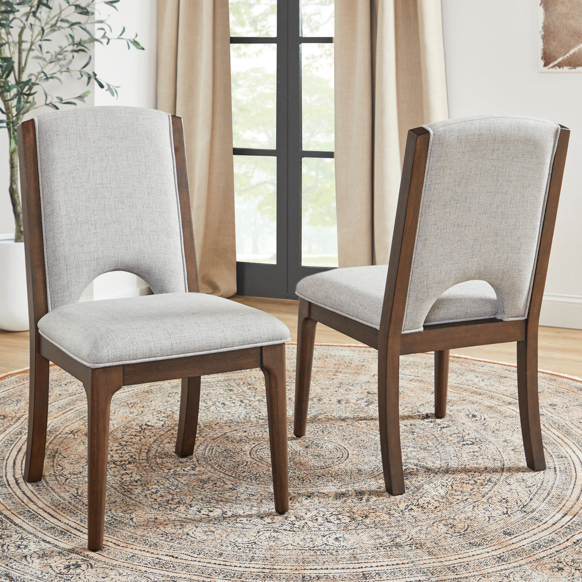 Athens Pair of Upholstered Dining Chairs