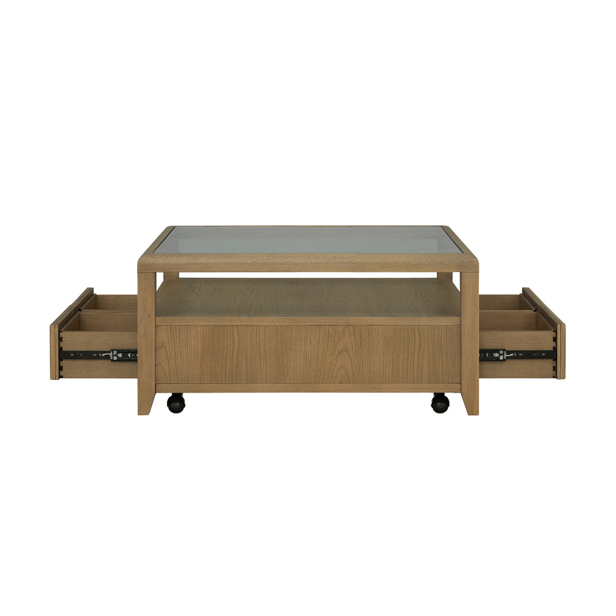Reed Square Coffee Table with Casters