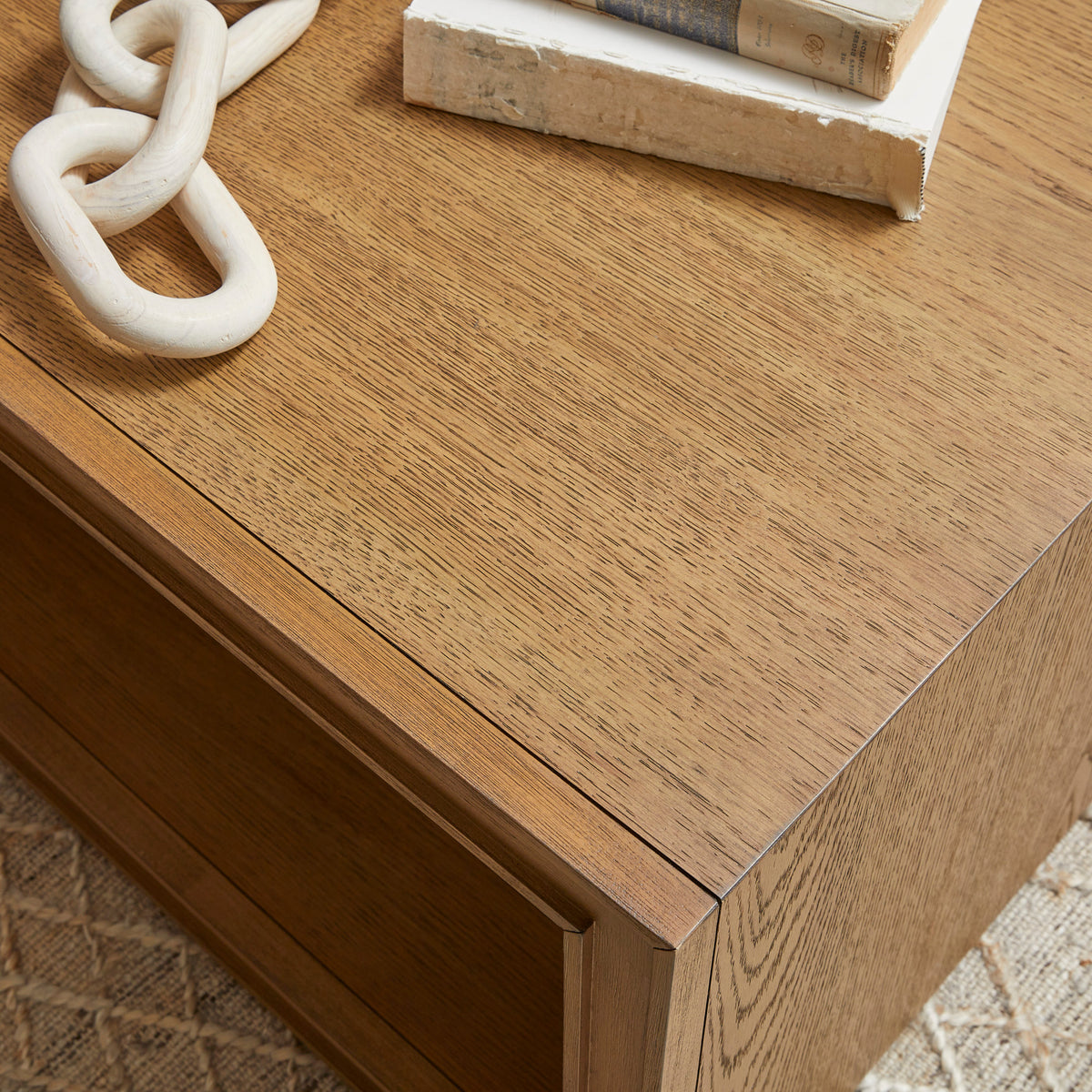 Waterfall Rectangular Coffee Table with Casters (W1025-0311)