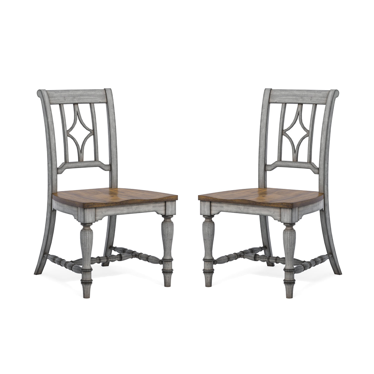 Plymouth Pair of Armless Dining Chairs 22" W