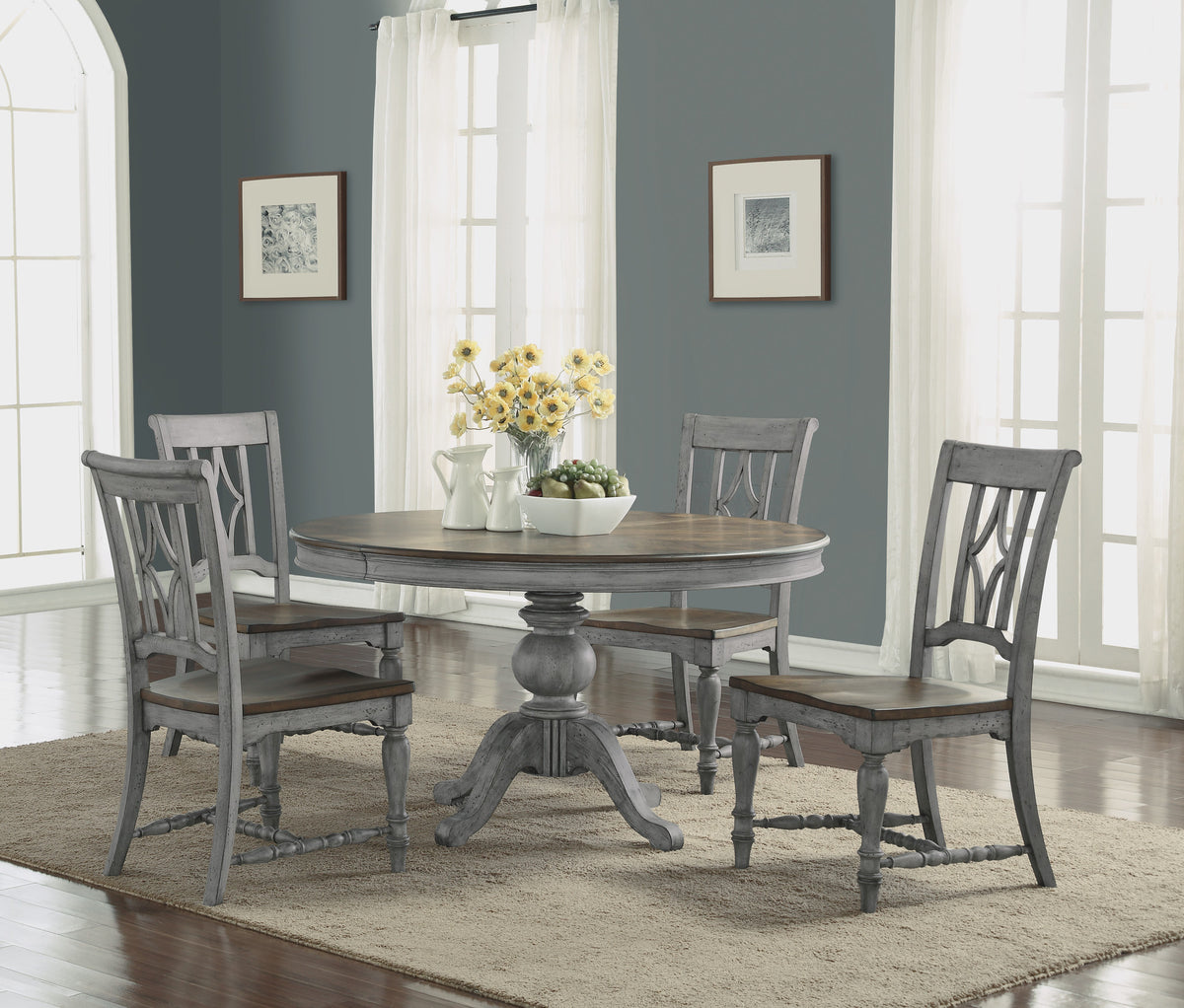 Plymouth Pair of Armless Dining Chairs 22" W