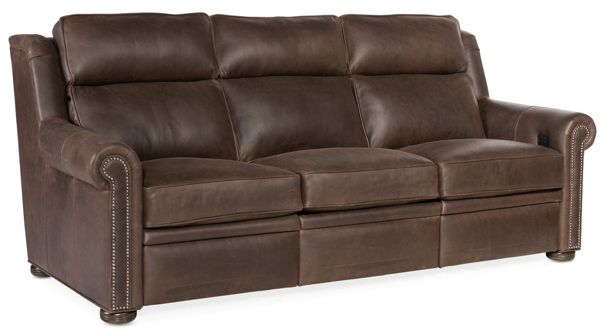 Reece Reclining Sofa with Power Headrest - Two Piece Back