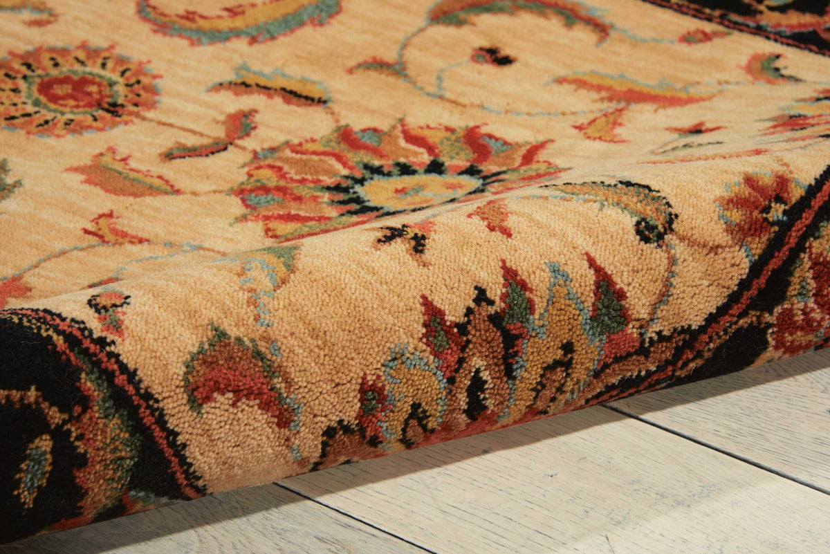 Living Treasures LI04 Ivory Black Rug