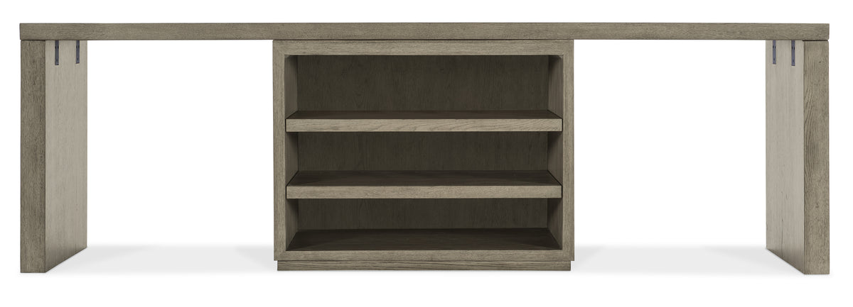 Linville Falls 96" Desk with Centered Open Desk Cabinet