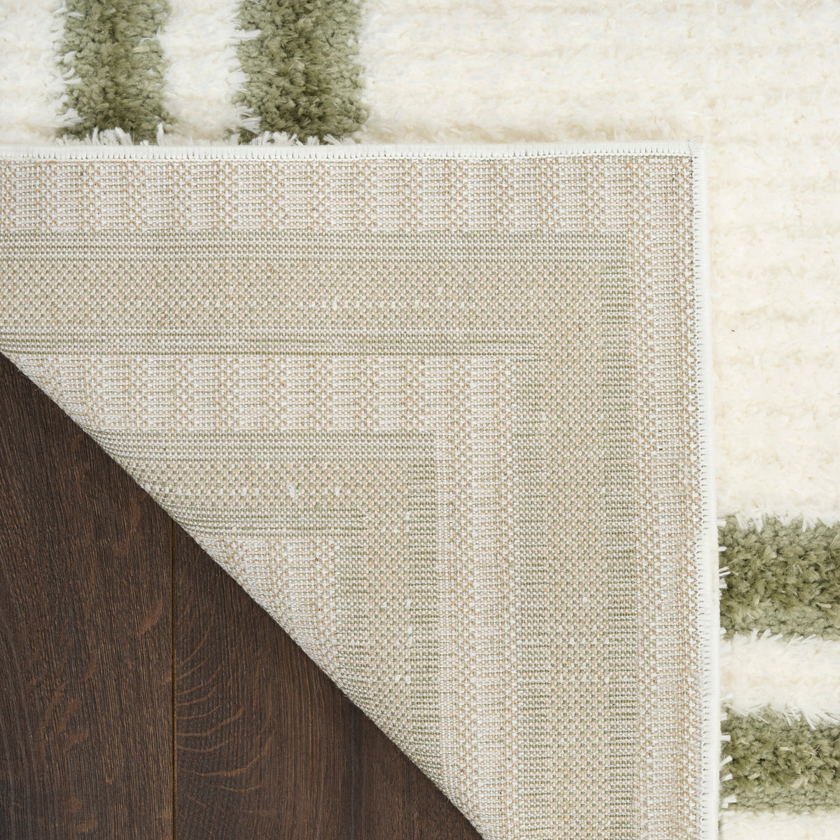 Pacific Shag PCS03 Ivory Green Rug