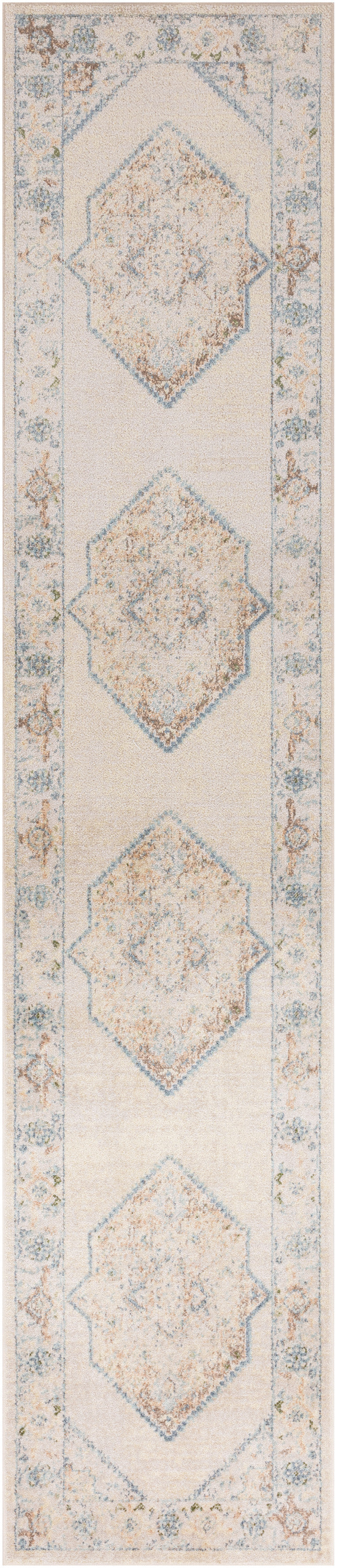 Astra Machine Washable ASW13 Ivory Blue Rug
