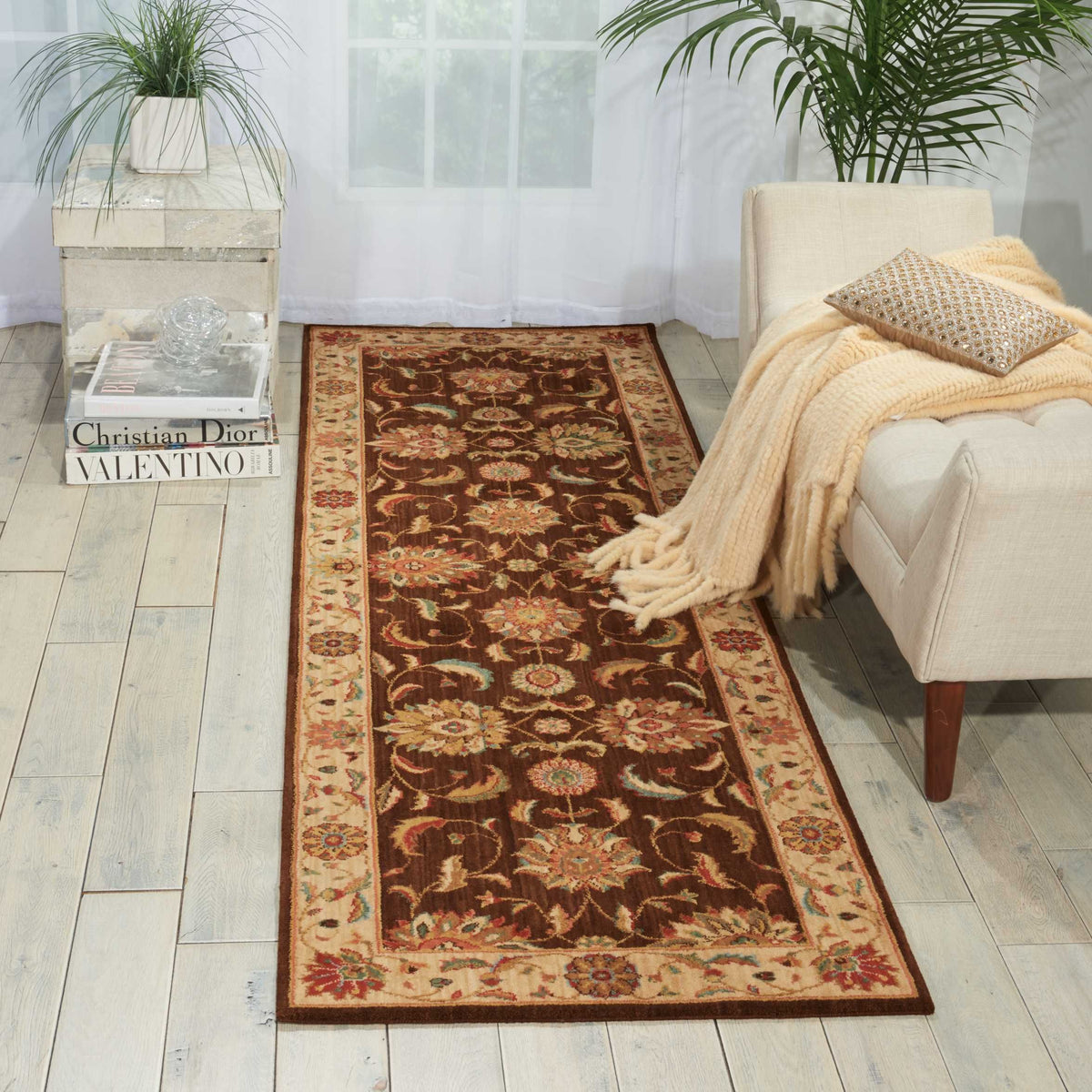 Living Treasures LI04 Brown Rug