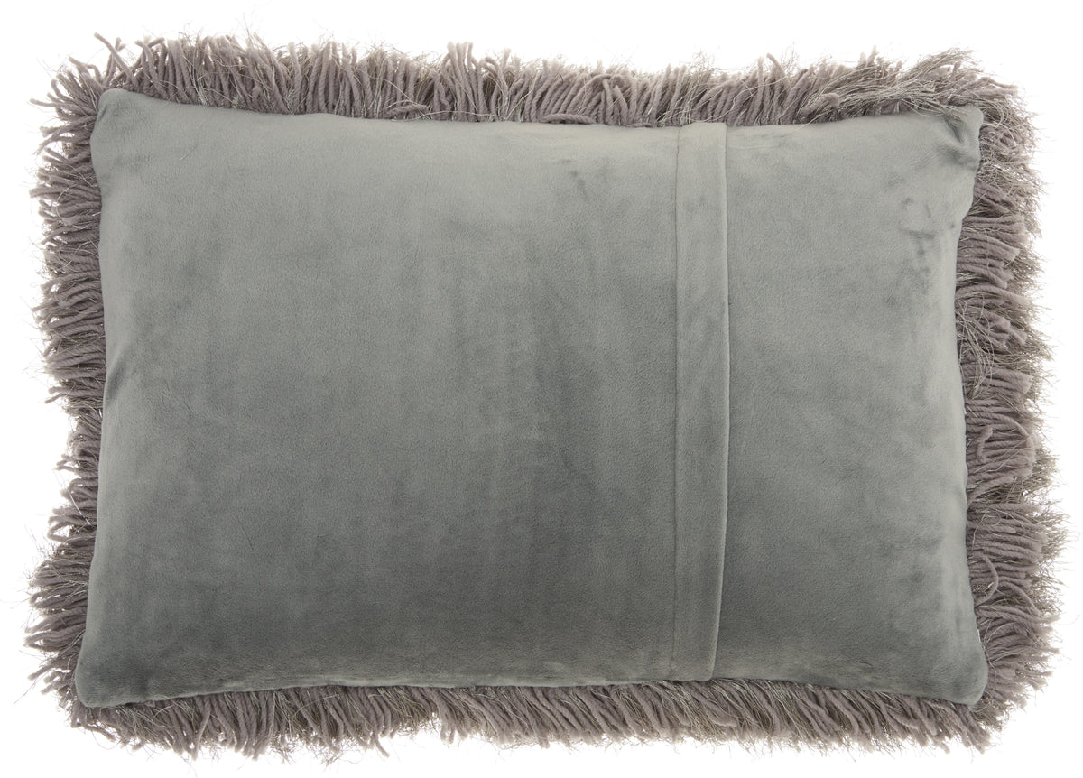 Shag TL004 Charcoal 14" x 20" Throw Pillows