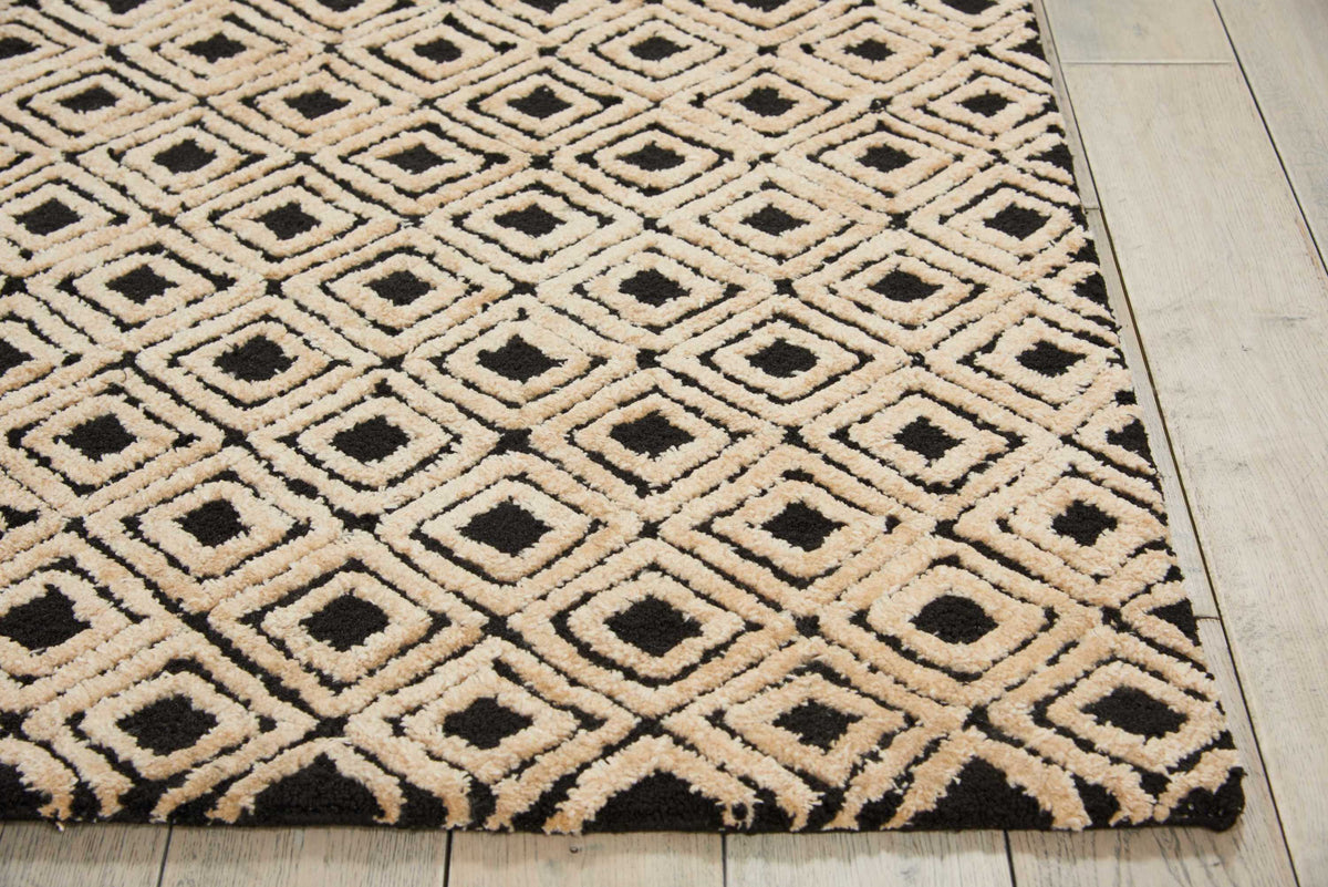 Deco Mod DEC02 Black Beige Rug