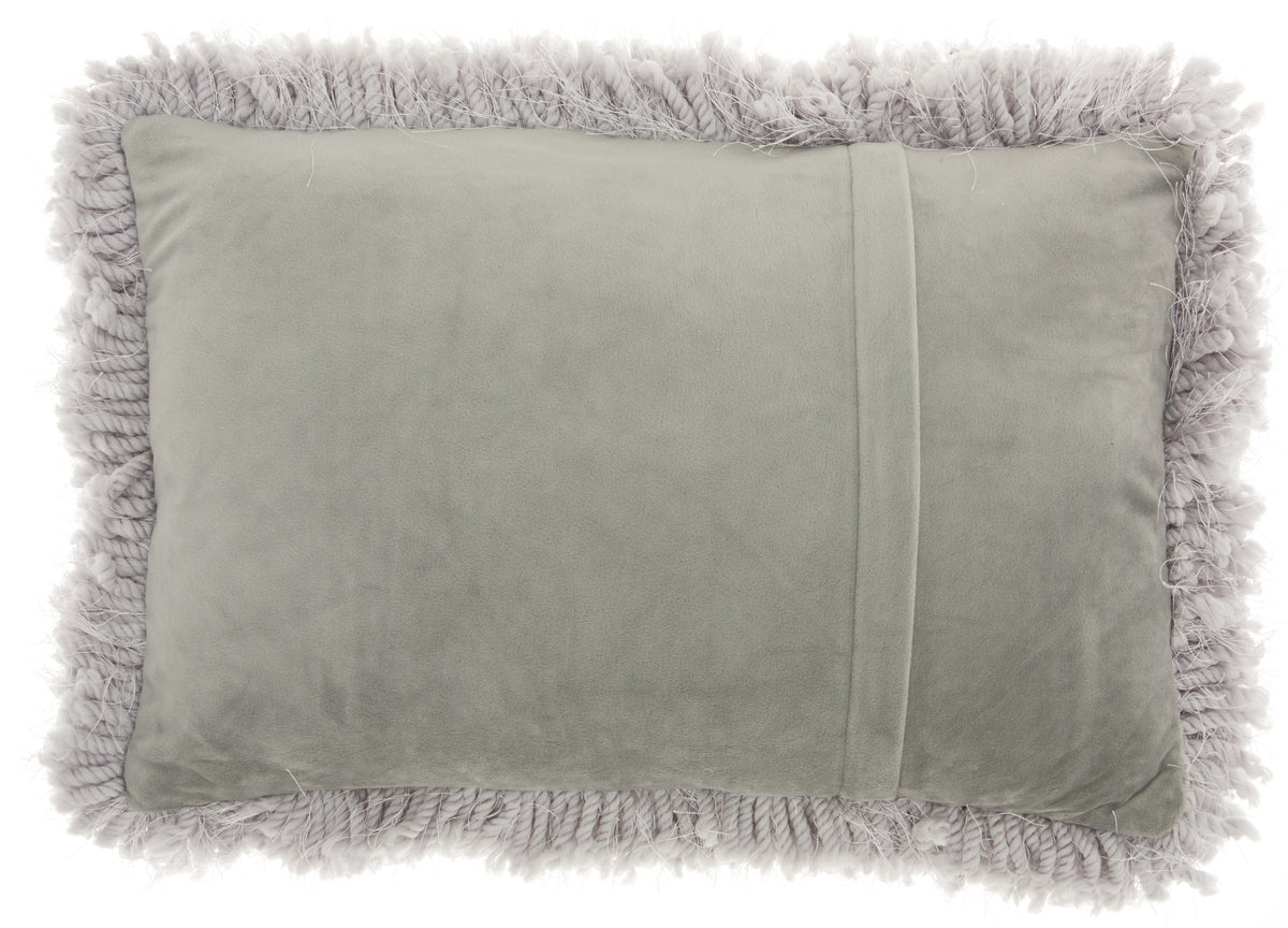 Shag TL003 Light Grey 14" x 20" Throw Pillows