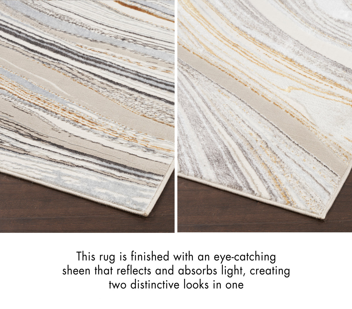 Glitz GLZ21 Grey Gold Rug