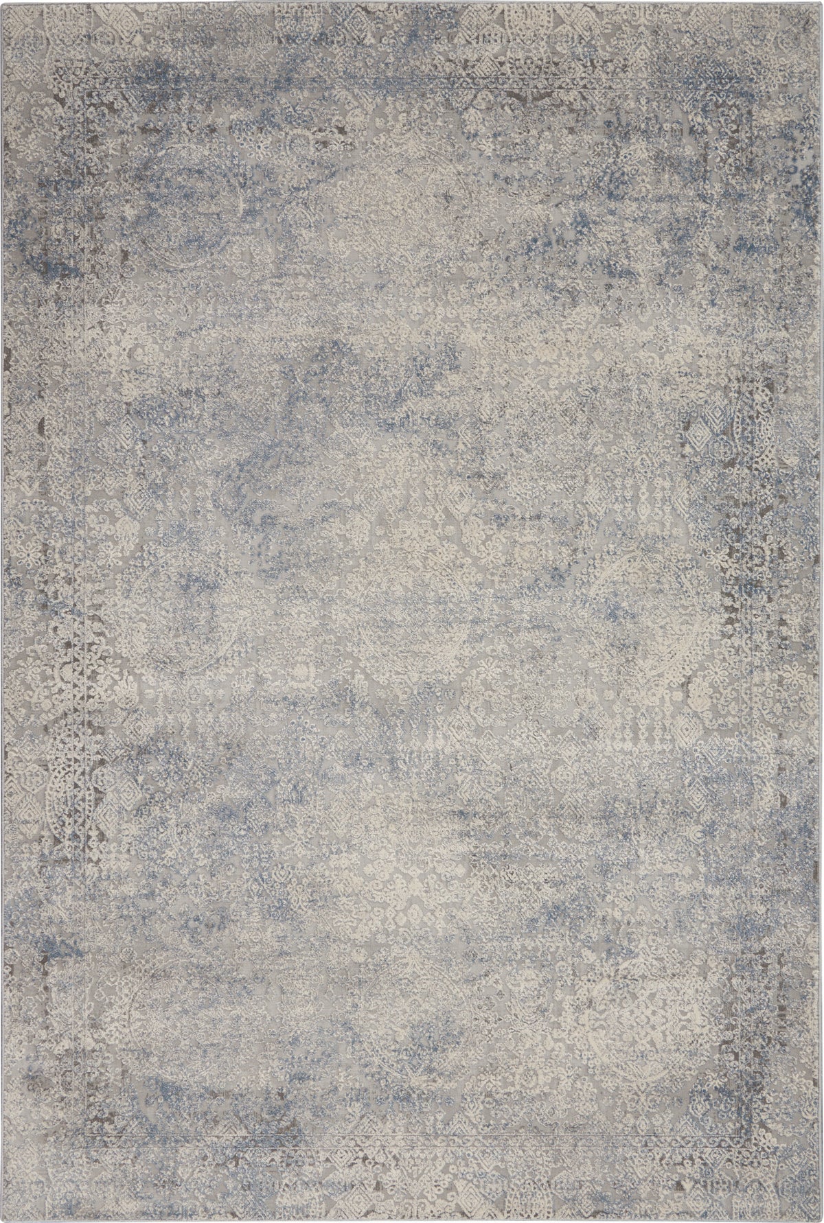 Rustic Textures RUS09 Ivory Light Blue Rug