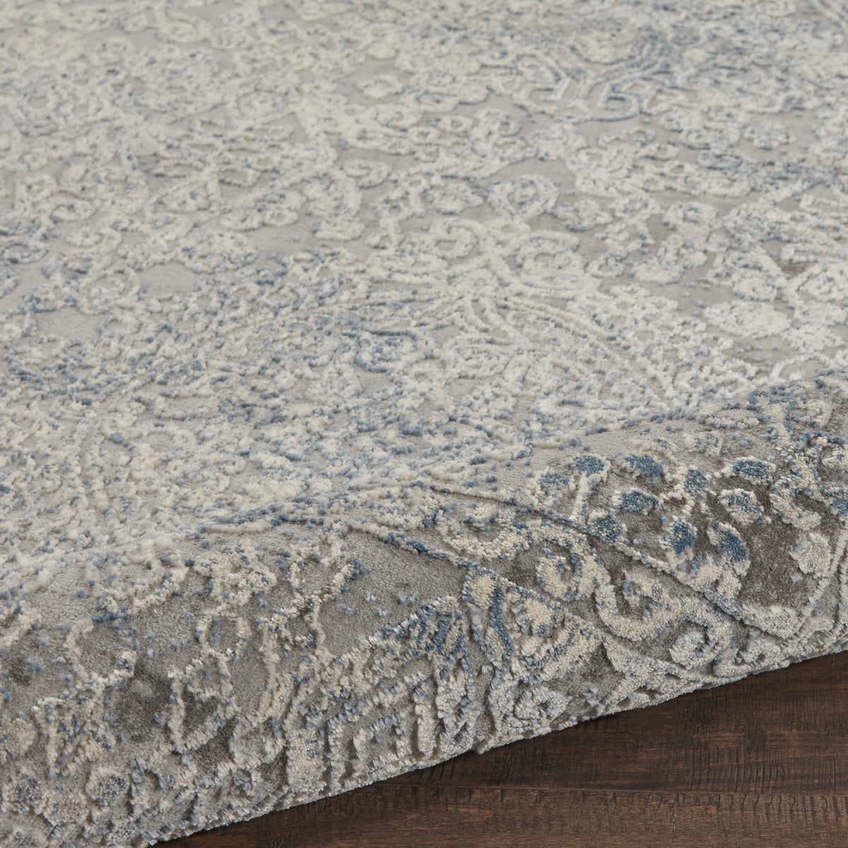 Rustic Textures RUS09 Ivory Light Blue Rug