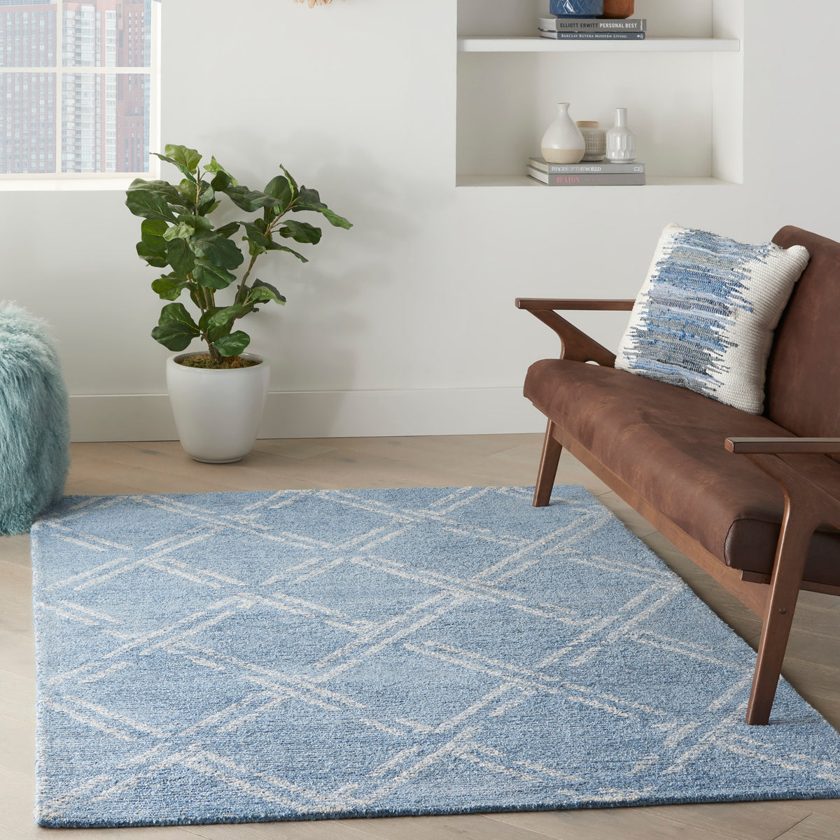 Venosa VSN01 Blue Ivory Rug