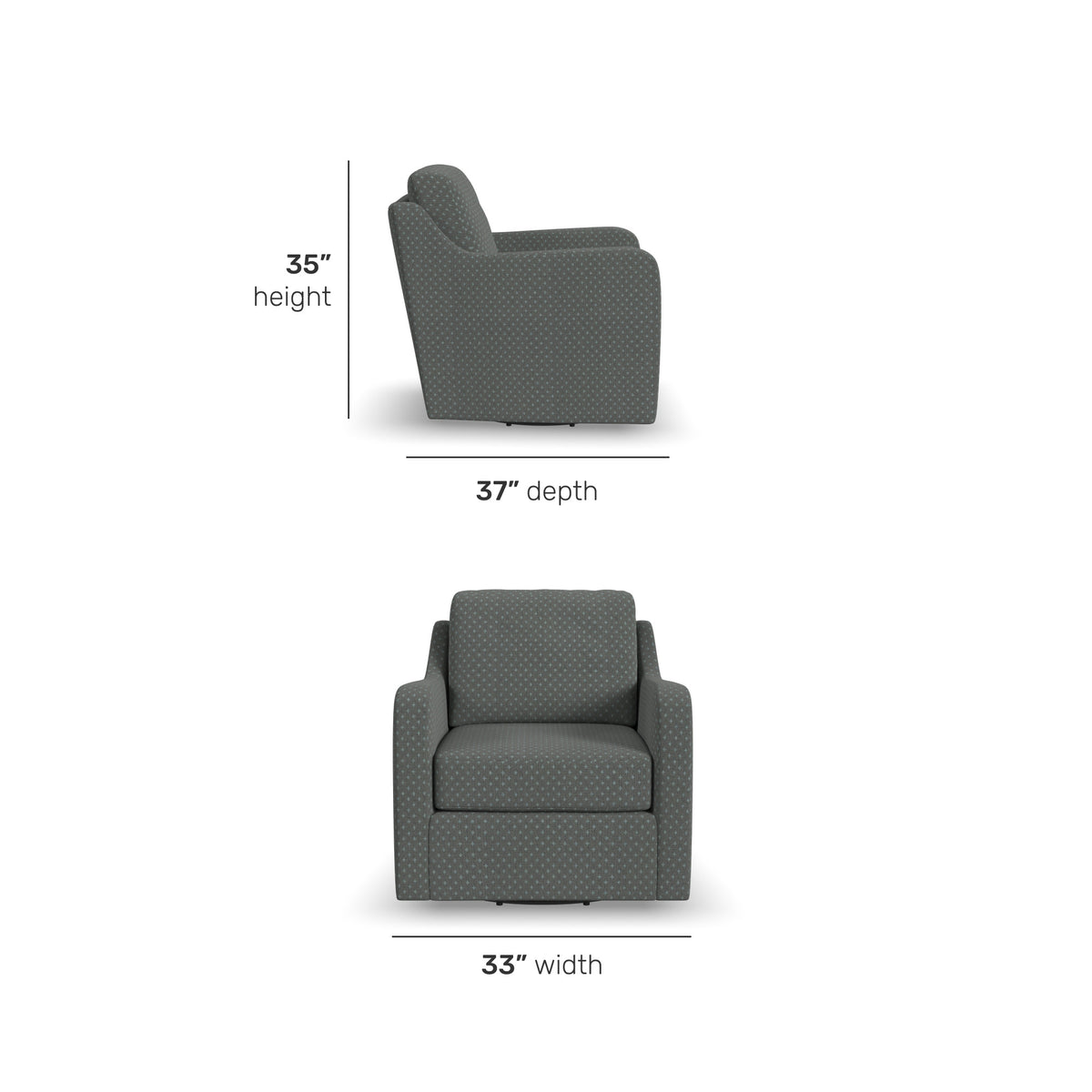 Saber Fabric Swivel Chair