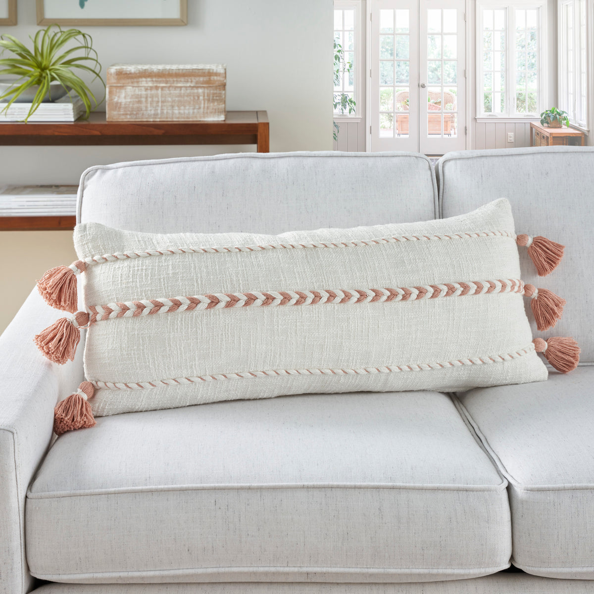 Lifestyle SH037 Blush 12" x 30" Throw Pillows
