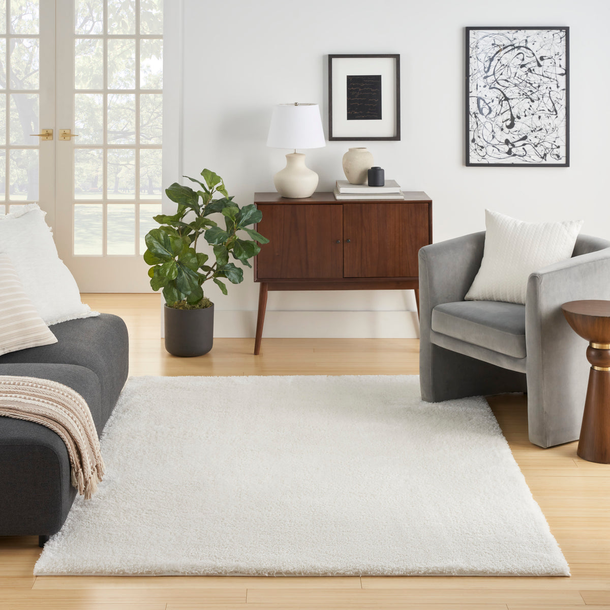 Pacific Shag PCS01 Ivory Rug