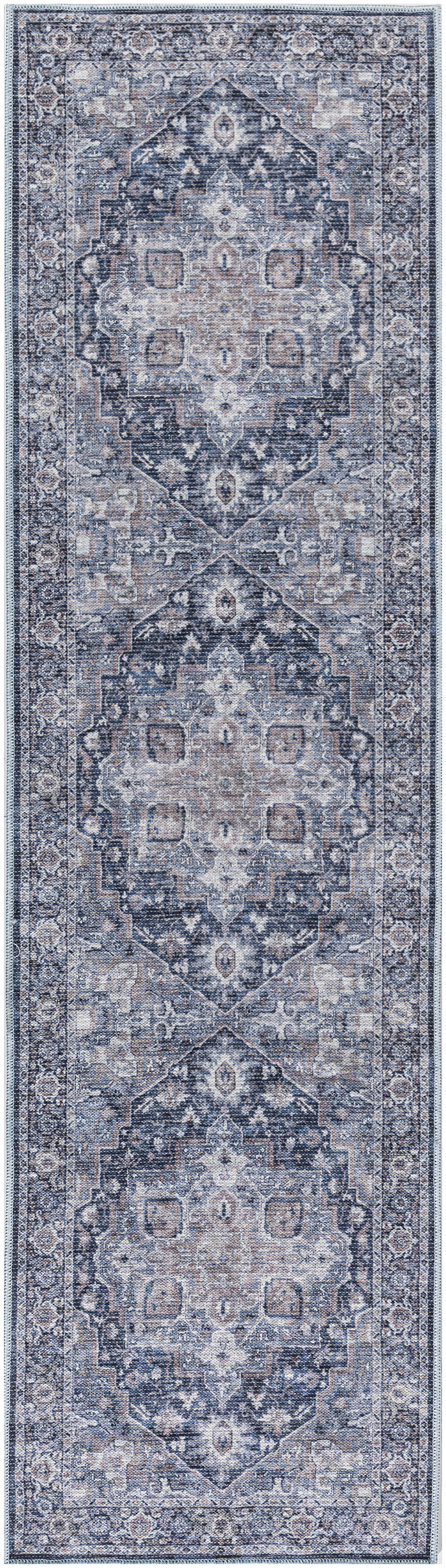 New Concept Washables SR101 Ivory Navy Rug