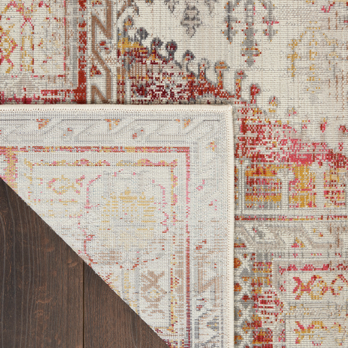 Vintage Kashan VKA08 Ivory Red Rug