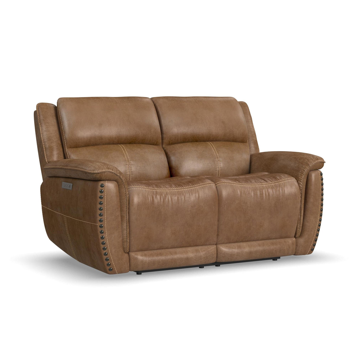 Beau Fabric Power Reclining Loveseat with Power Headrests