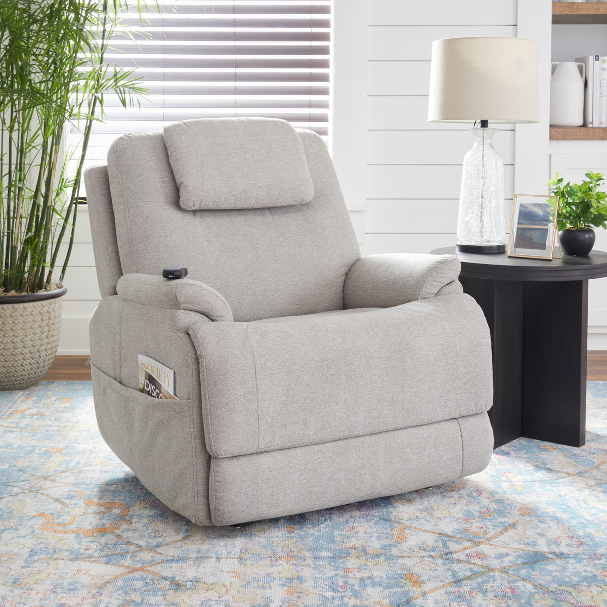 Zecliner Model 2 Petite Fabric Power Sleep Recliner with Power Headrest & Lumbar