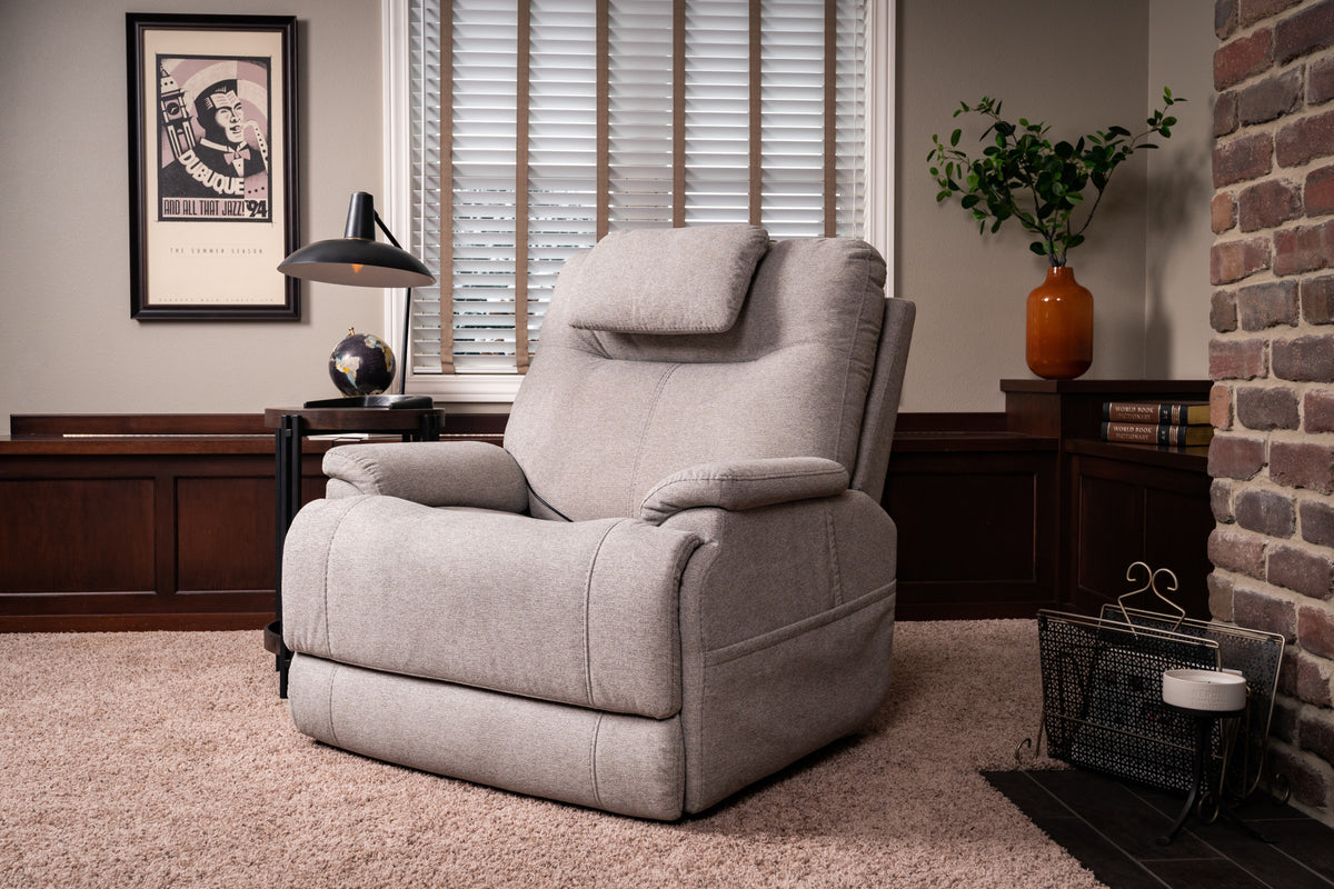 Zecliner Model 1 Fabric Power Lift Sleep Recliner with Power Headrest & Lumbar