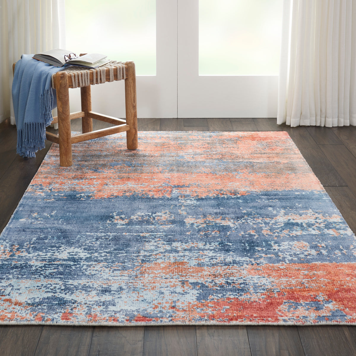 Safari Dreams KI374 Blue Brick Rug